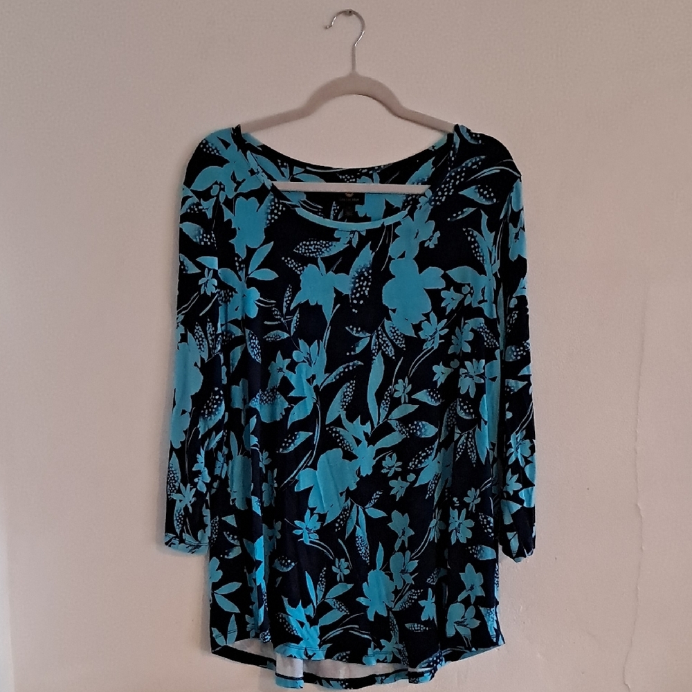 Floral Blue Women's Top